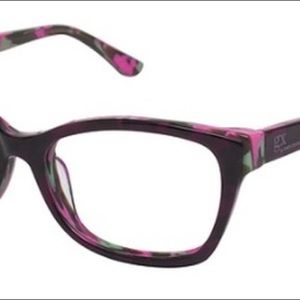 Gwen Stefani Raspberry Camouflage Eyeglasses and case.